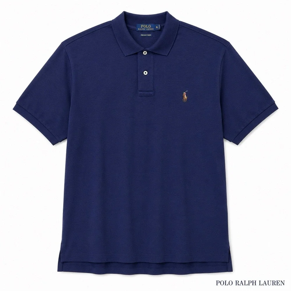Polo Ralph Lauren Pima Soft Touch Polo Men's XL Navy Multicolor Pony Cotton